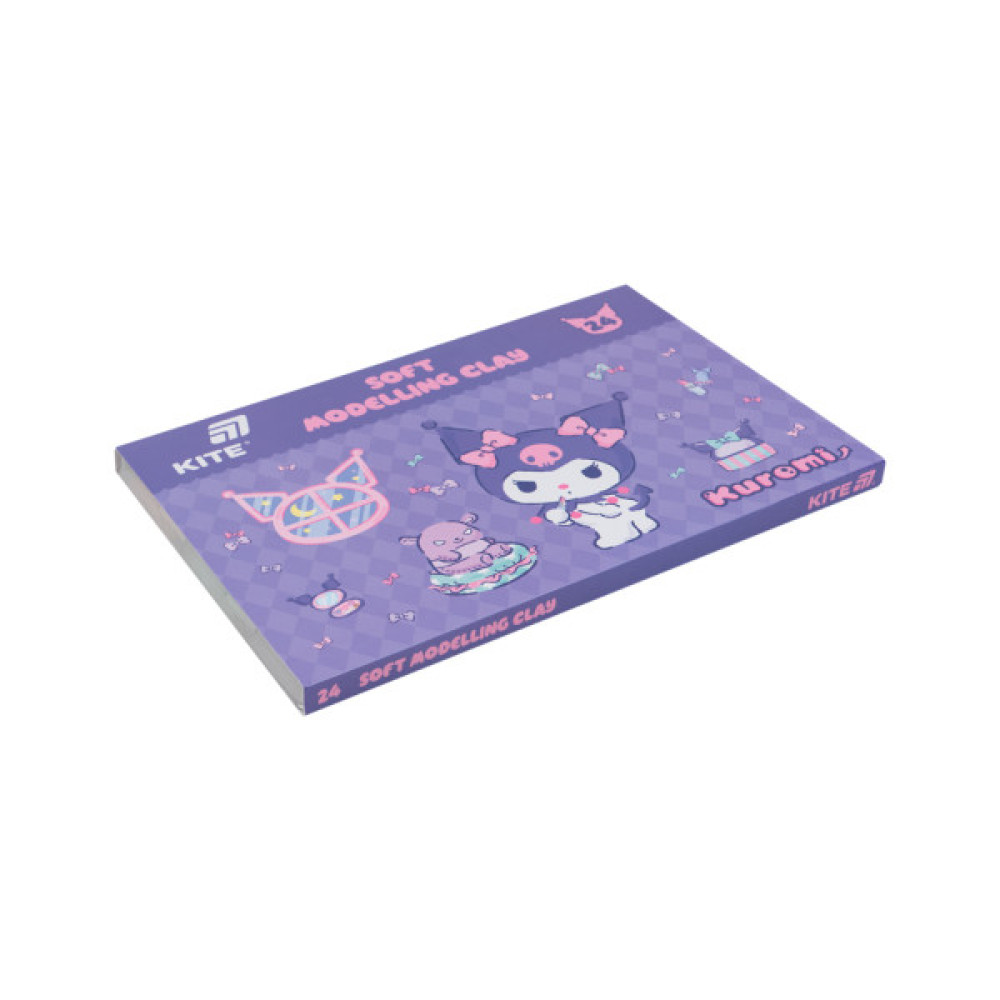 Пластилін Kite Kuromi восковий, 24 кольори, 480 г (HK24-089)