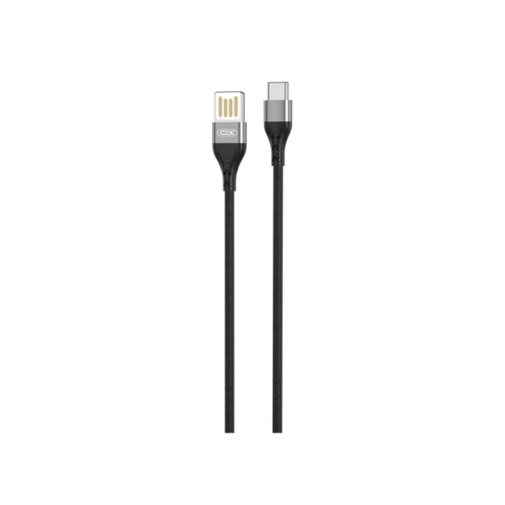 Дата кабель USB 2.0 AM to USB-C 1.0m 2.1A double-side grey XO (NB188-TC-1-GR)