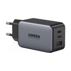 Зарядний пристрій Ugreen 2xUSB-C + 1xUSB 65W GaN gray (10335)