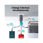 Зарядний пристрій Ugreen 2xUSB-C + 1xUSB 65W GaN gray (10335)