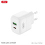 Зарядний пристрій XO 1xUSB QC3.0 + 1xUSB-C PD20W (XO-QC37) Зарядний пристрій XO 1xUSB QC3.0 + 1xUSB-C PD20W (XO-QC37)