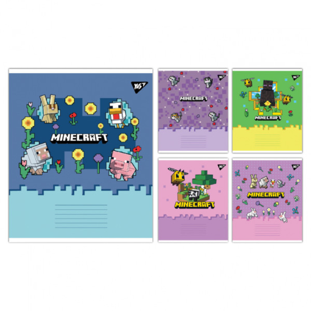 Зошит Yes Minecraft Spring А5 24 аркушів клітинка (767595)
