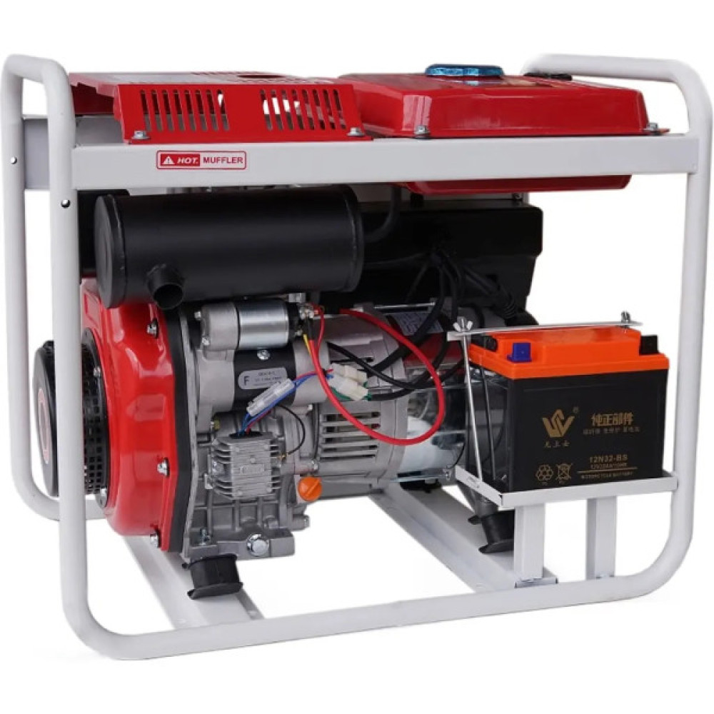 Генератор Kuyia TM3500CL, дизельний, 240V, 50Hz, 2,8-3kW, стартер, 12,5л (KYTM3500CL-1F-220-DA)