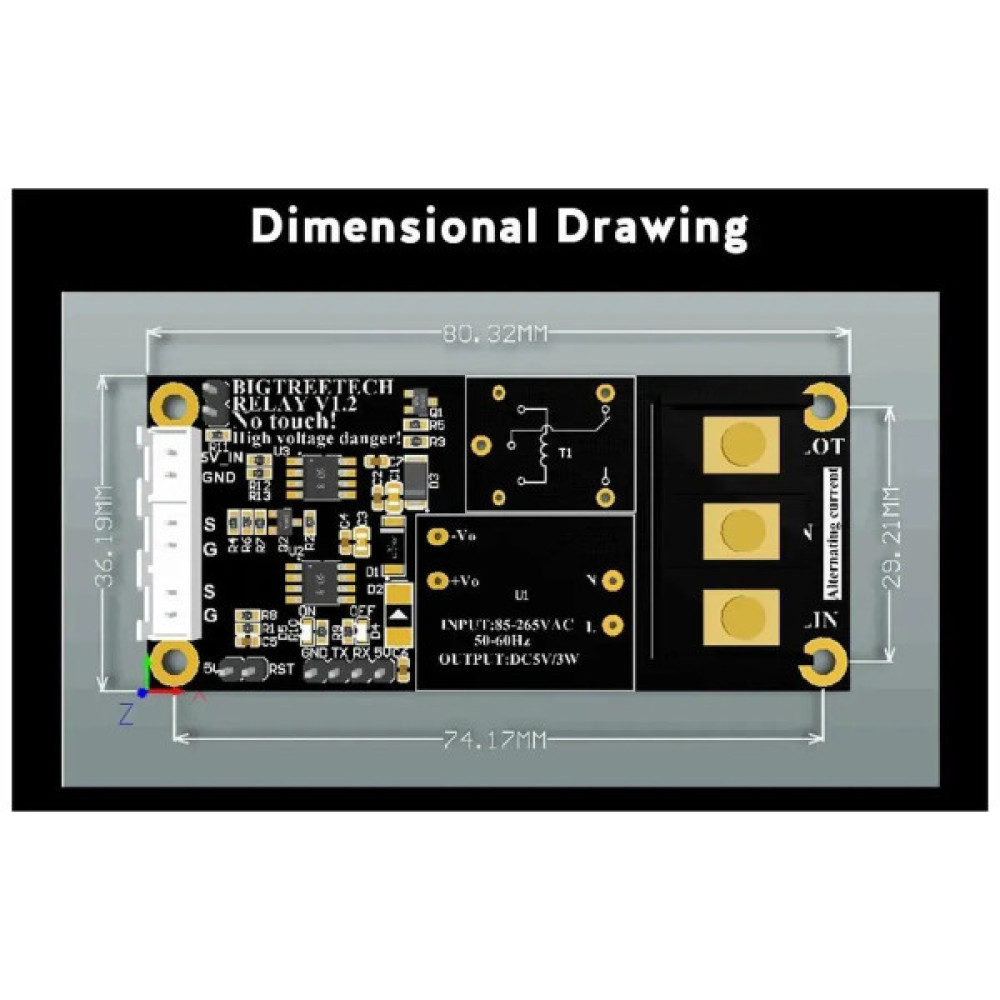 Плата для 3D-принтера BigtreeTech Relay v1.2 Automatic Shutdown Module (2100000008650)