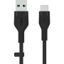 Кабель USB-A > USB-C заряджання/синхронізації Belkin 1м, 15Вт, Type-C, силіконовий з кліпсою, чорний Кабель USB-A > USB-C заряджання/синхронізації Belkin 1м, 15Вт, Type-C, силіконовий з кліпсою, чорний