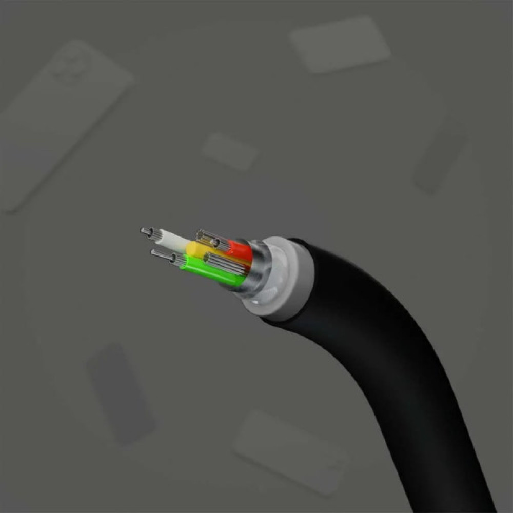 Кабель USB-A > USB-C заряджання/синхронізації Belkin 1м, 15Вт, Type-C, силіконовий з кліпсою, чорний