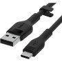 Кабель USB-A > USB-C заряджання/синхронізації Belkin 1м, 15Вт, Type-C, силіконовий з кліпсою, чорний Кабель USB-A > USB-C заряджання/синхронізації Belkin 1м, 15Вт, Type-C, силіконовий з кліпсою, чорний