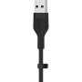 Кабель USB-A > USB-C заряджання/синхронізації Belkin 1м, 15Вт, Type-C, силіконовий з кліпсою, чорний Кабель USB-A > USB-C заряджання/синхронізації Belkin 1м, 15Вт, Type-C, силіконовий з кліпсою, чорний