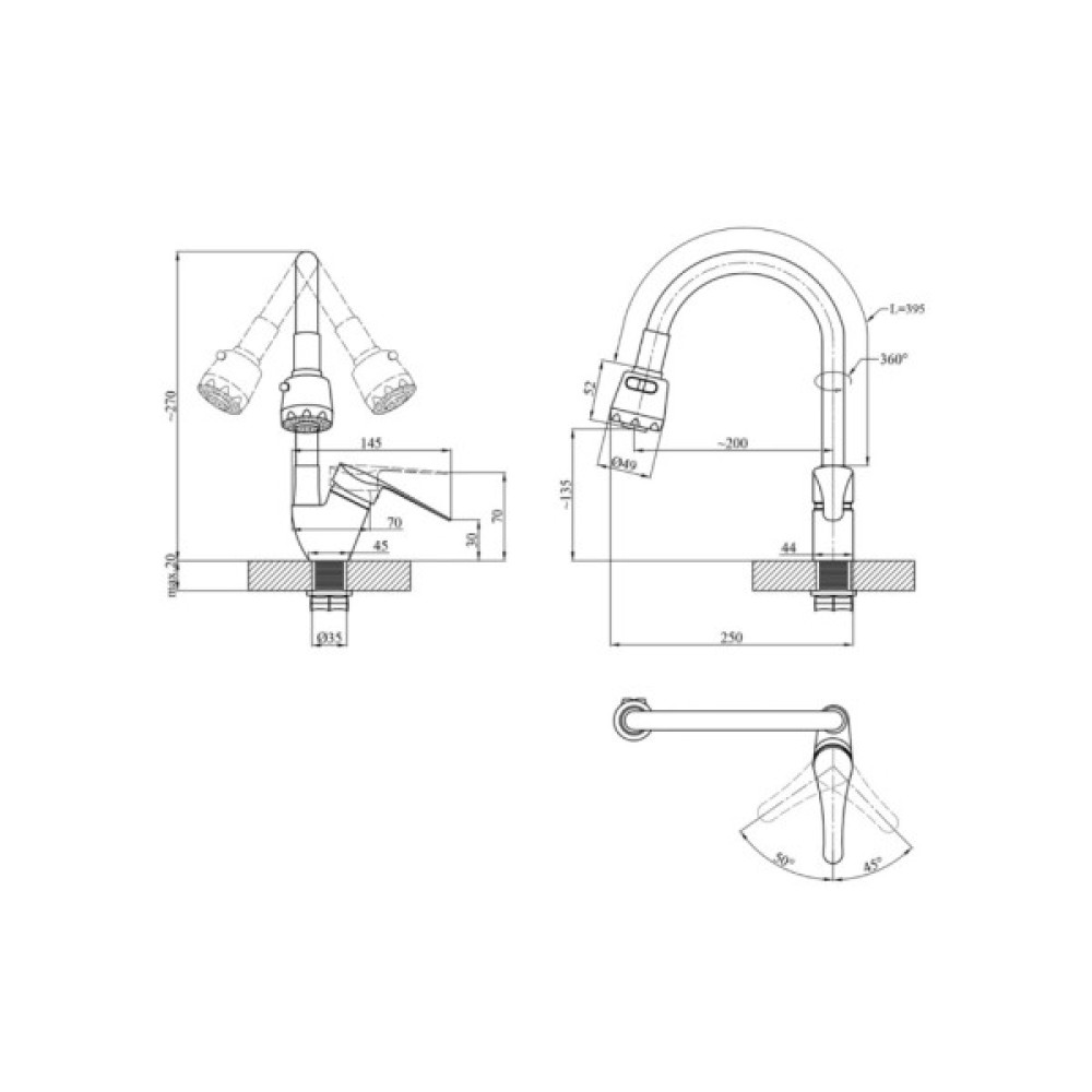 Змішувач Agua Sevilla-C039AMR (CV033910)