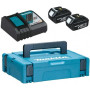 Набір акумулятора та зарядного пристрою Makita 197952-5 LX BL1830 2х18В 3А·год ЗП DC18RC кейс Makpac1