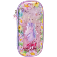 Пенал Cool For School акваріумний 1 відділення з органайзером фіолетовий (QT-5753-Purple)