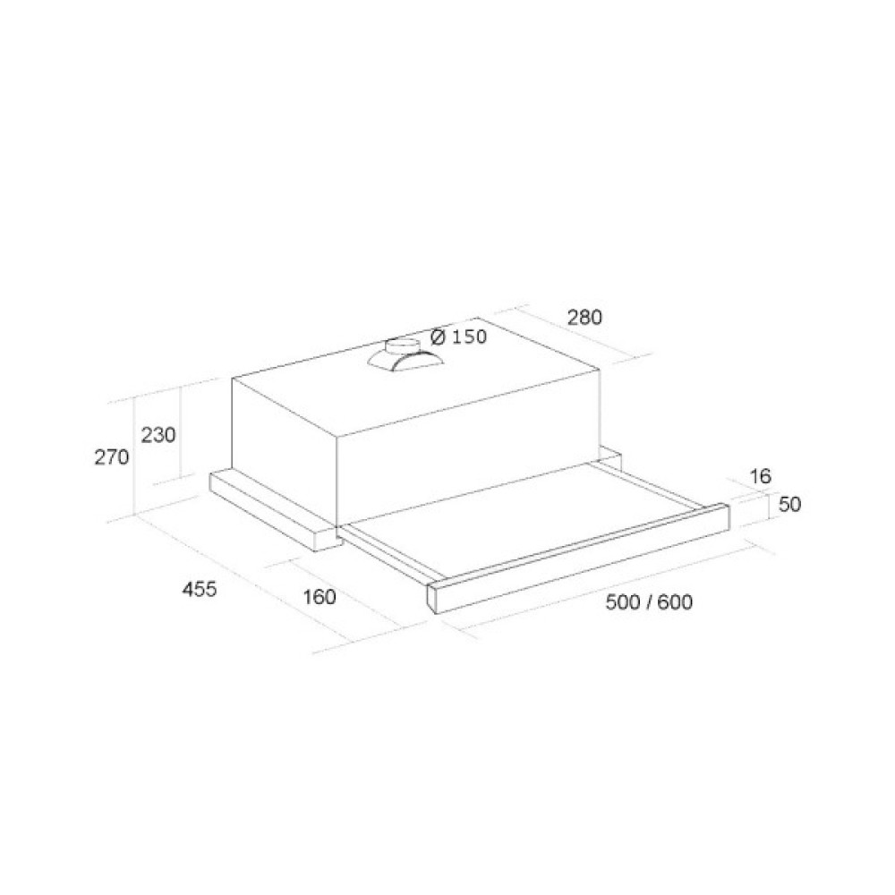 Витяжка кухонна Pyramida TL 50 (1100) BL