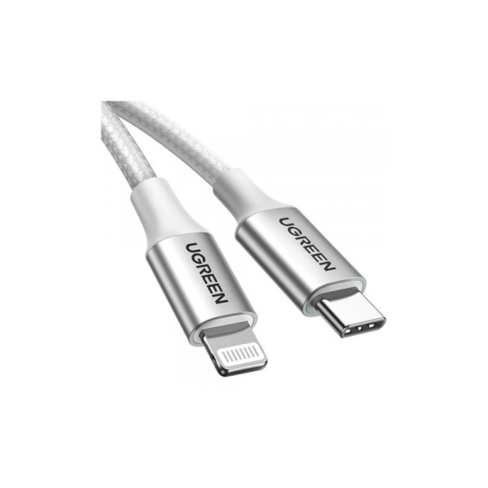 Дата кабель USB-C to Lightning 1.0m 3A 60W US304 white Ugreen (70523)