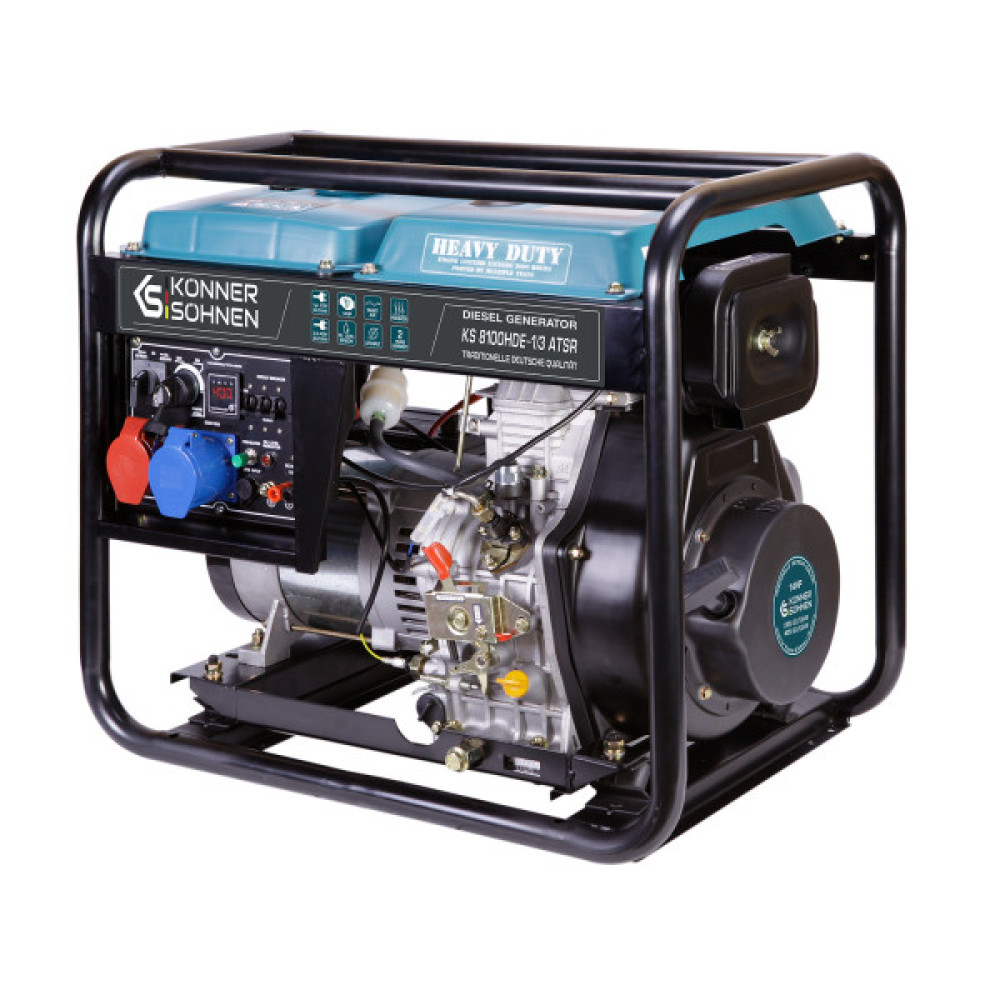 Генератор дизельний Konner&Sohnen KS 8100HDE-1/3 ATSR (EURO V), 230/400В, 5.5/6.0кВт, ATS, електростартер, передстартовий підігрів, 117кг