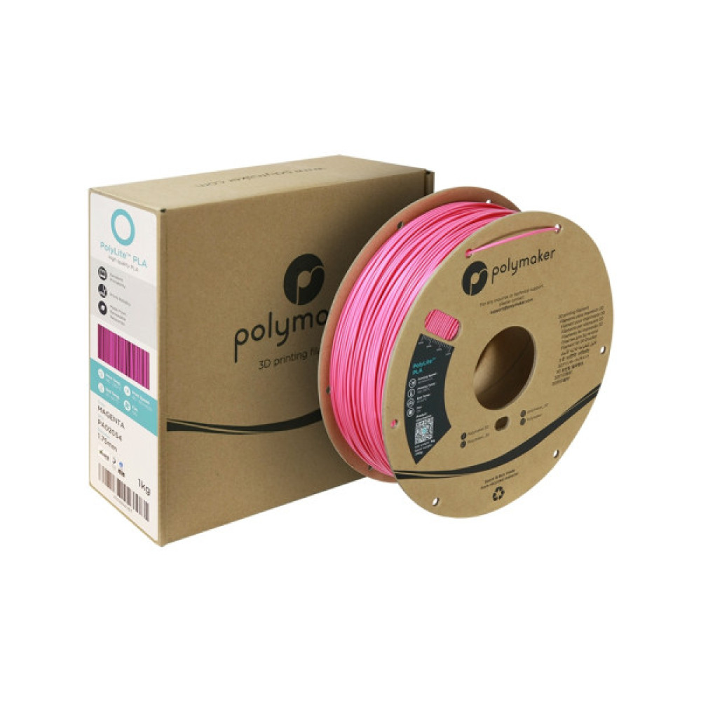 Пластик для 3D-принтера Polymaker PLA POLYLITE 1,75mm 1kg MAGENTA (PA02054)