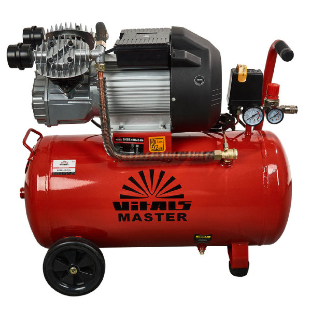 Компресор Vitals Master GK55.t48v2-8a, 2200 W, 50 l, 3800 l/min, 8 bar, 37.3 kg (160113)