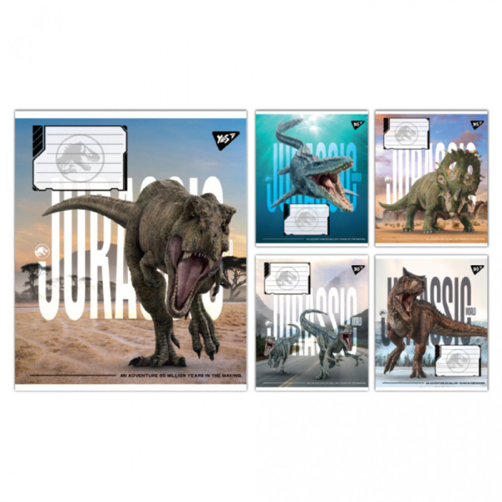 Зошит Yes JURASSIC WORLD ALIVE А5 36 аркушів лінія (767685)