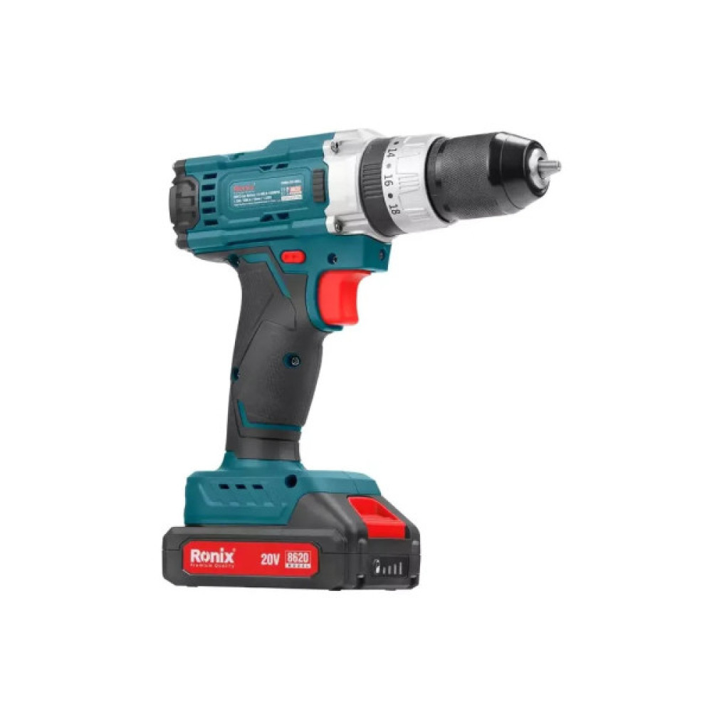 Шуруповерт Ronix акумуляторний 20В, 1.5Ah x 2 (8620)