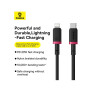 Дата кабель USB-C to Lightning 2.0m 20W red+black Baseus (P10377800U01-03)