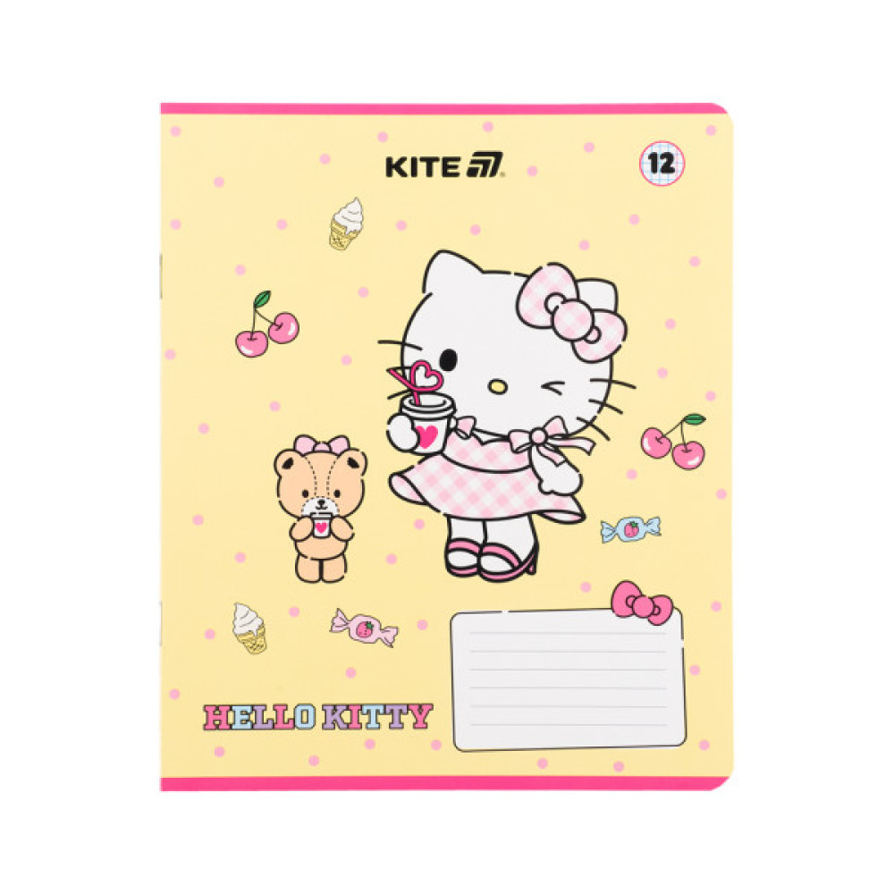 Зошит Kite Hello Kitty, 12 аркушів, клітинка (HK25-232-1)