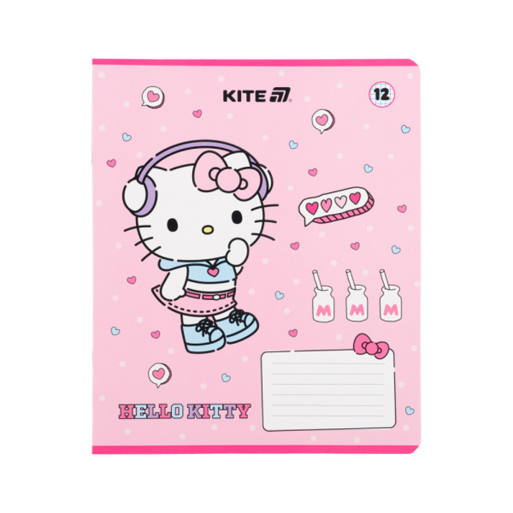 Зошит Kite Hello Kitty, 12 аркушів, клітинка (HK25-232-1)