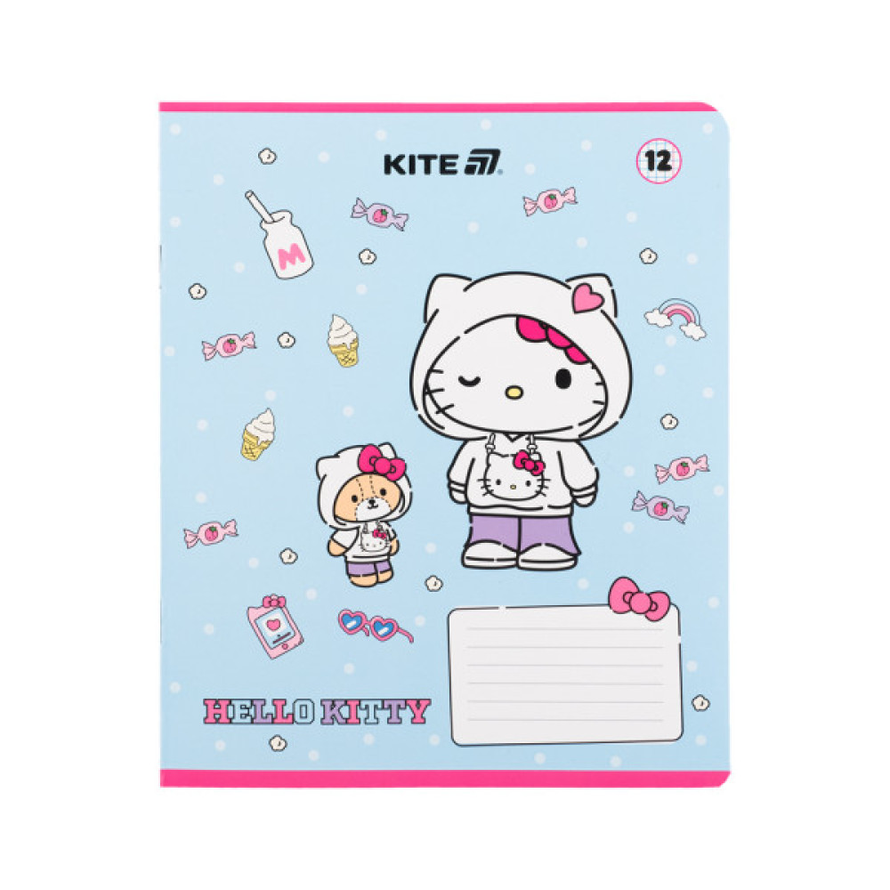 Зошит Kite Hello Kitty, 12 аркушів, клітинка (HK25-232-1)