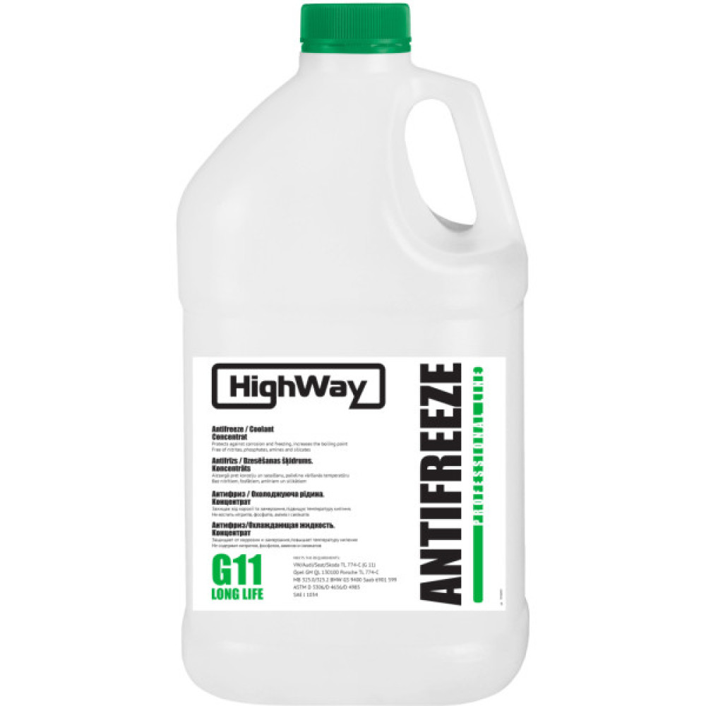 Антифриз HighWay G11 концентрат зелений 3,78л (701493)