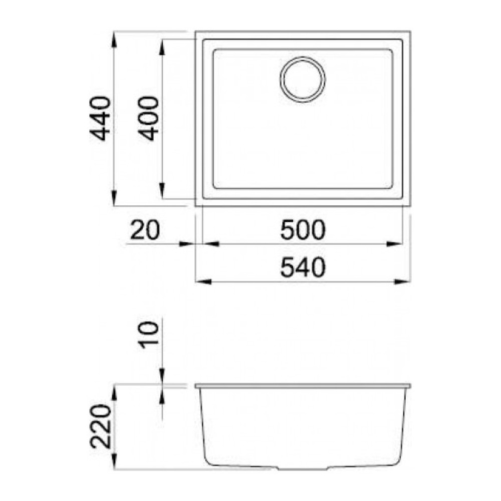 Мийка кухонна Elleci Q 105 under top aluminium 79