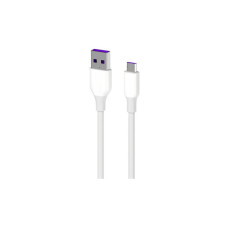 Дата кабель USB 2.0 AM to Micro 5P 1.0m Glow white 2E (2E-CCAM-WH_)