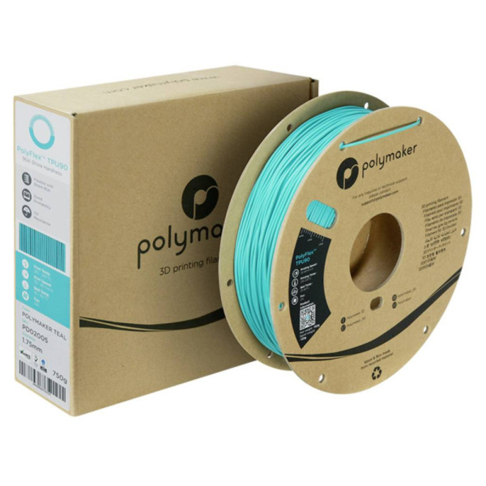 Пластик для 3D-принтера Polymaker TPU-90A 1,75mm 0,75kg TEAL (PD02005)
