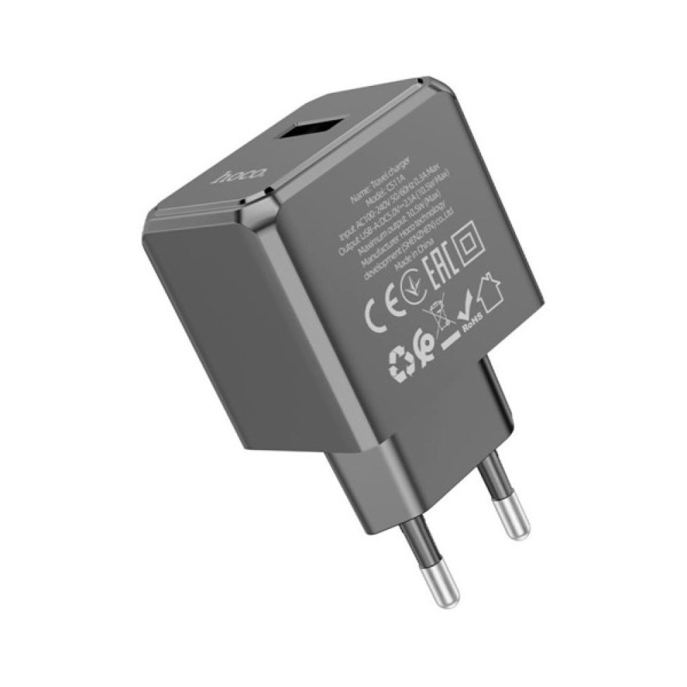 Зарядний пристрій HOCO CS11A USB 10.5W black (6942007603546)