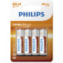 Батарейка Philips AA R6 LongLife Zinc Carbon * 4 (R6L4B/10) Батарейка Philips AA R6 LongLife Zinc Carbon * 4 (R6L4B/10)