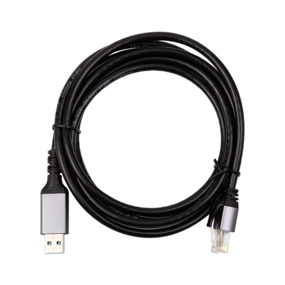 Дата кабель USB AM to RJ45 Ethernet 2.0m CAT6 UTP PowerPlant (CA914982)