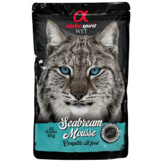 Вологий корм для кішок Alpha Spirit старше 1 року з дорадо 85 г (8436586311551)