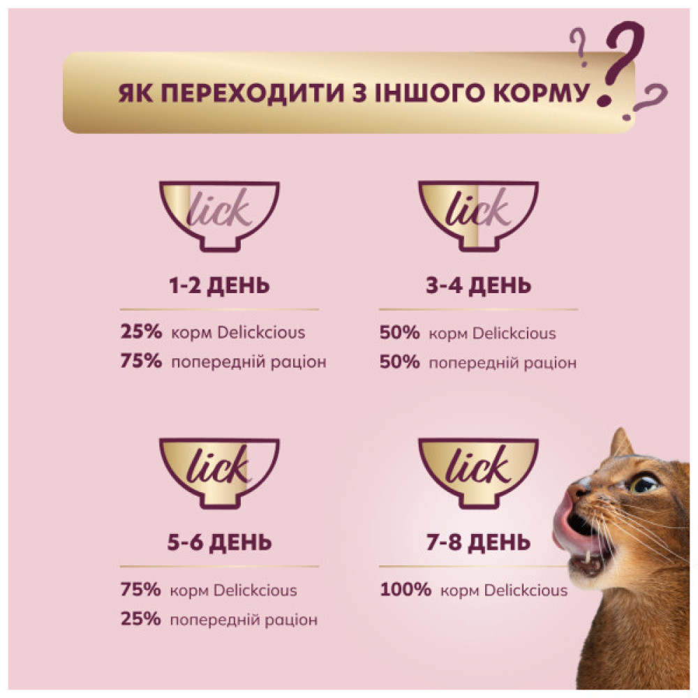 Вологий корм для кішок Delickcious Суп з курки з шинкою та додаванням шпинату 80 г (4820269141599)