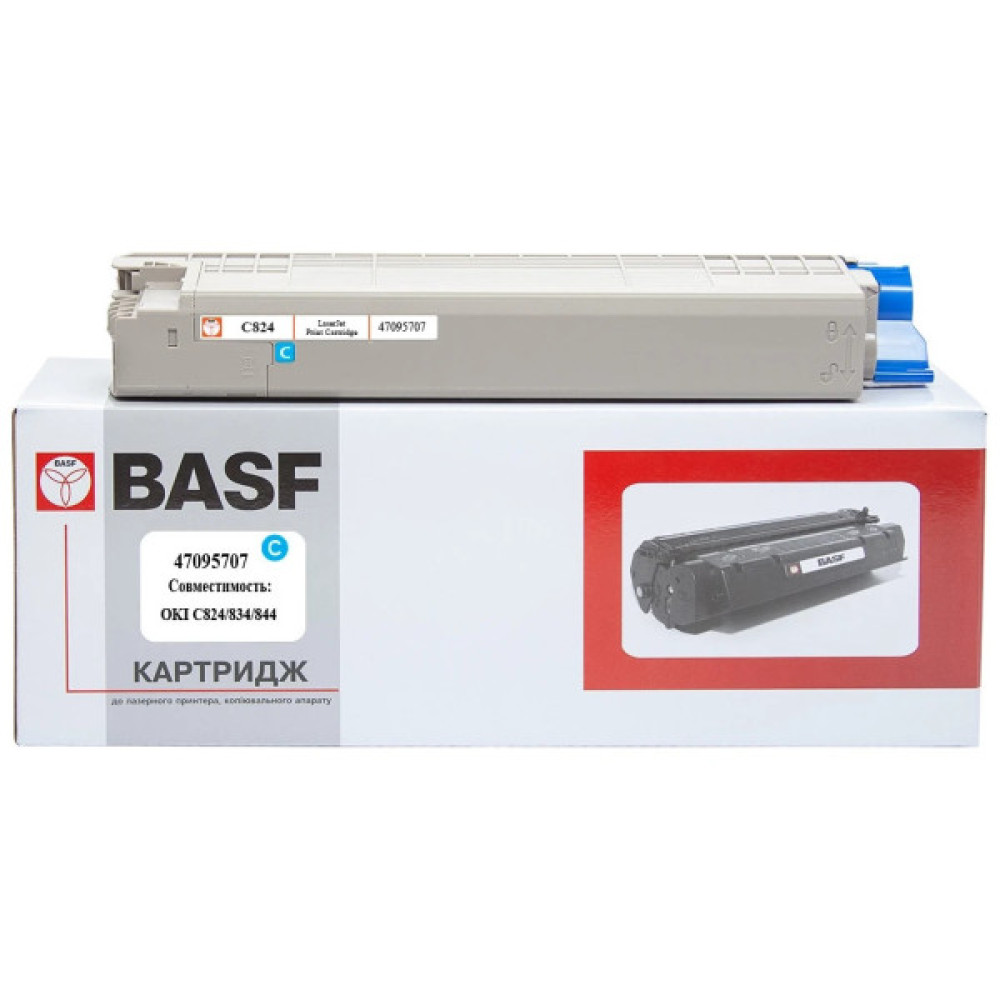 Тонер-картридж BASF OKI C824/834/844/ 47095707 Cyan (KT-47095707) Тонер-картридж BASF OKI C824/834/844/ 47095707 Cyan (KT-47095707)