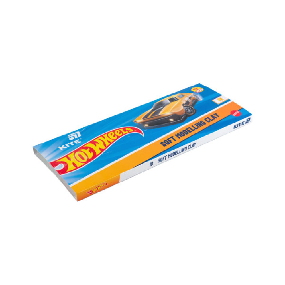 Пластилін Kite Hot Wheels восковий, 18 кольорів, 360 г (HW25-085)