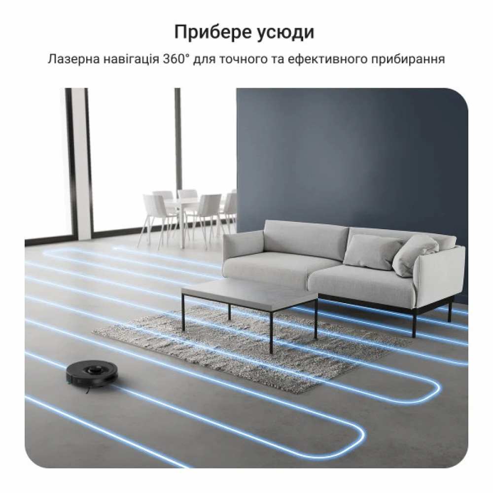 Робот-пилосос Rowenta миючий X-Plorer Serie 85, 6000ПаВт, h=9.7см, 0.26л, конт пил -0.29л, автон. робота до 270хв, чорний