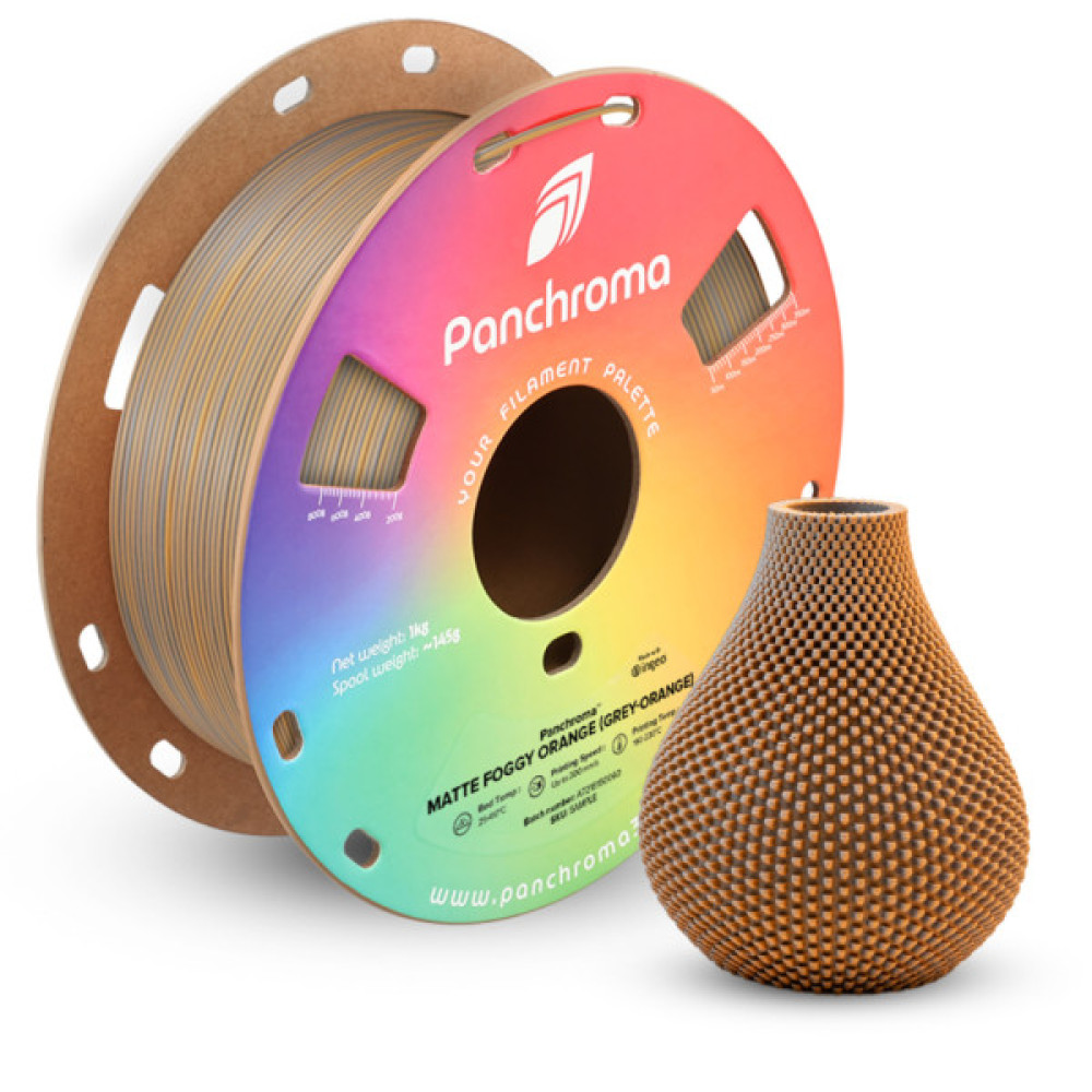 Пластик для 3D-принтера Polymaker PLA PANCHROMA DUAL MATTE 1,75mm 1kg FOGGY ORANGE (CA04045)