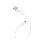 Дата кабель USB 2.0 AM to Micro 5P 1.0m 2A PVC X25 white HOCO (6957531080138)