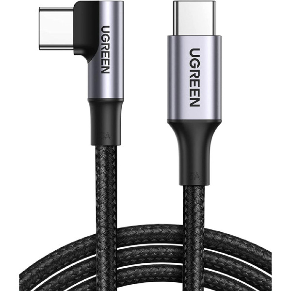 Дата кабель USB-C 2.0 to USB-C 1.0m 90° corner US334 black Ugreen (70643)