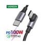 Дата кабель USB-C 2.0 to USB-C 1.0m 90° corner US334 black Ugreen (70643)