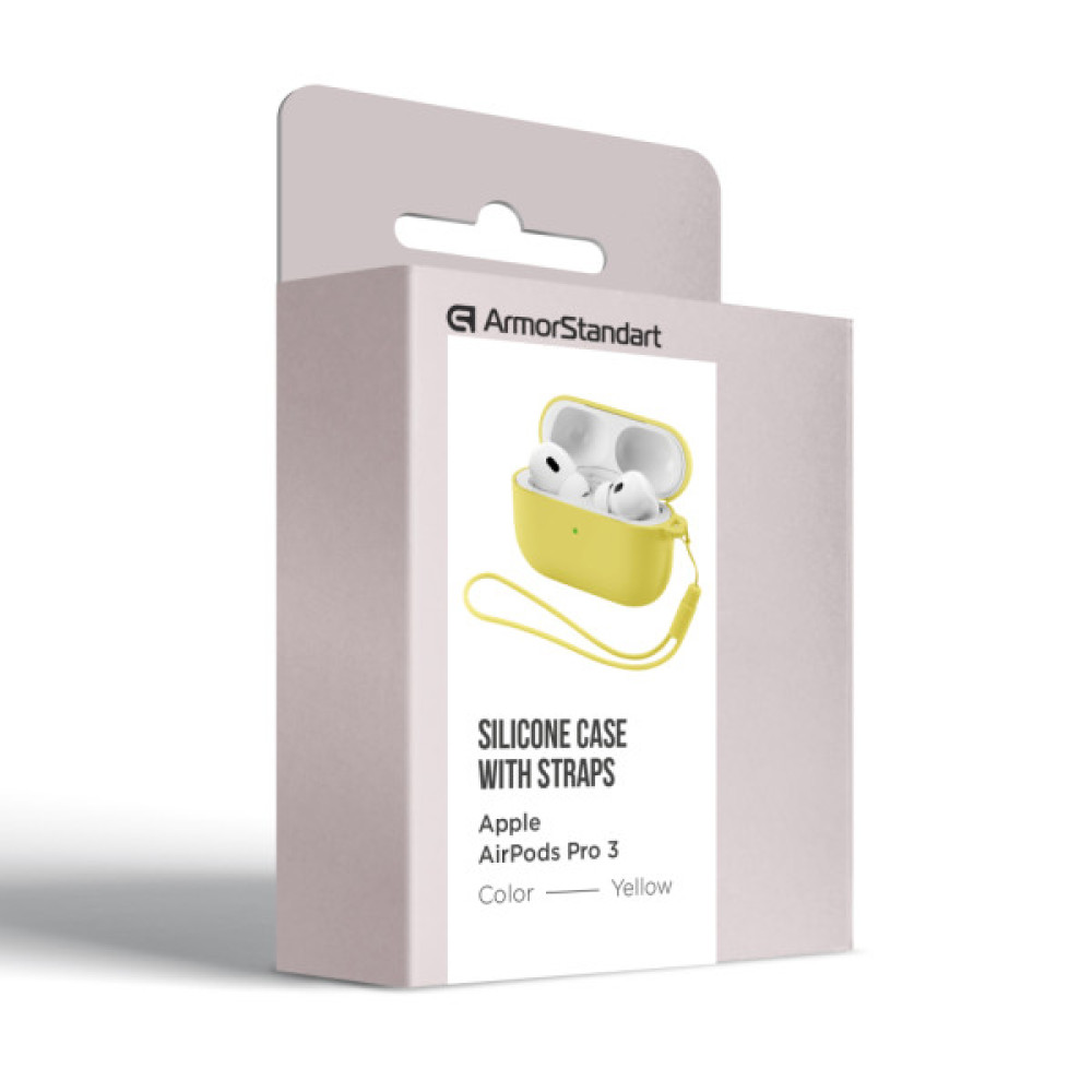 Чохол для навушників Armorstandart Silicone Case для Apple Airpods Pro 3 Yellow (ARM88303)