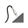 Дата кабель USB 2.0 AM to Lightning 1.0m Cafule Metal 2.4A black Baseus (CALJK-A01)