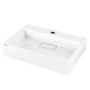 Раковина, умивальник ARDESTO Anna, штучний камінь, прямокут., з отвором для змішувача, без переливу, 500х380х110мм, накладний, білий