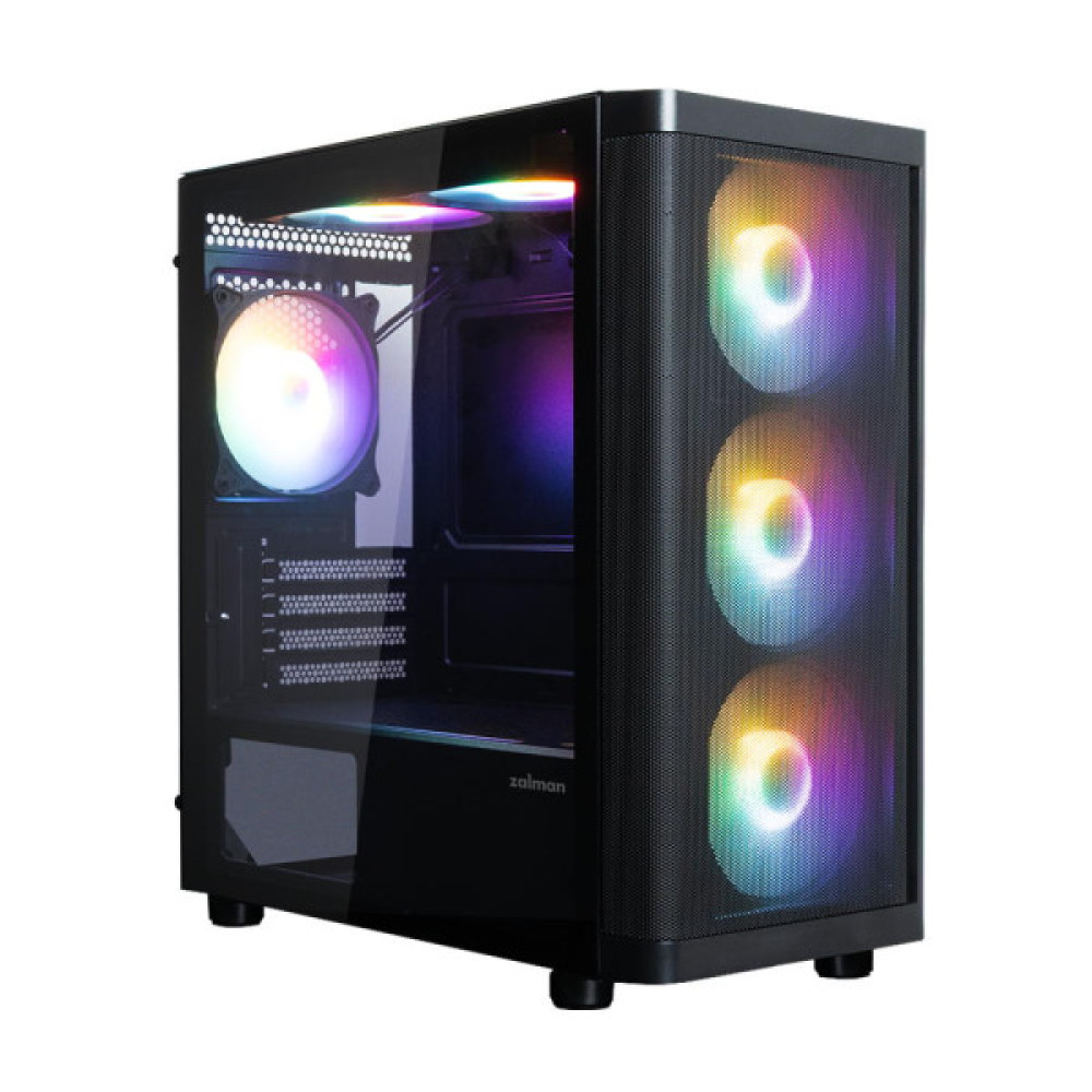 Корпус Zalman M4 SE без БЖ, 1xUSB3.0, 2xUSB2.0, 6x120мм FRGB, VGA 320мм, LCS ready, TG Side Panel, mATX, чорний