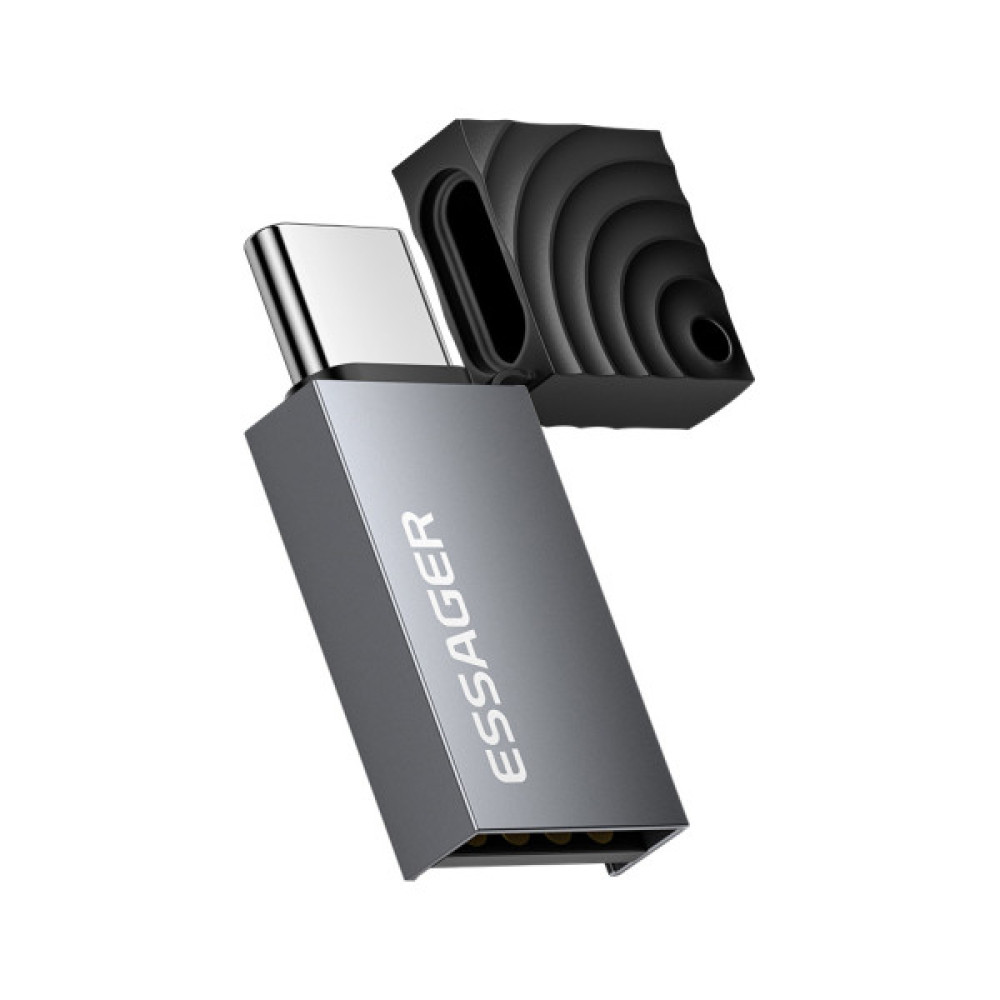 Зчитувач флеш-карт Essager USB-C + USB-A to Micro SD black (EDKTF-QW0G-P)