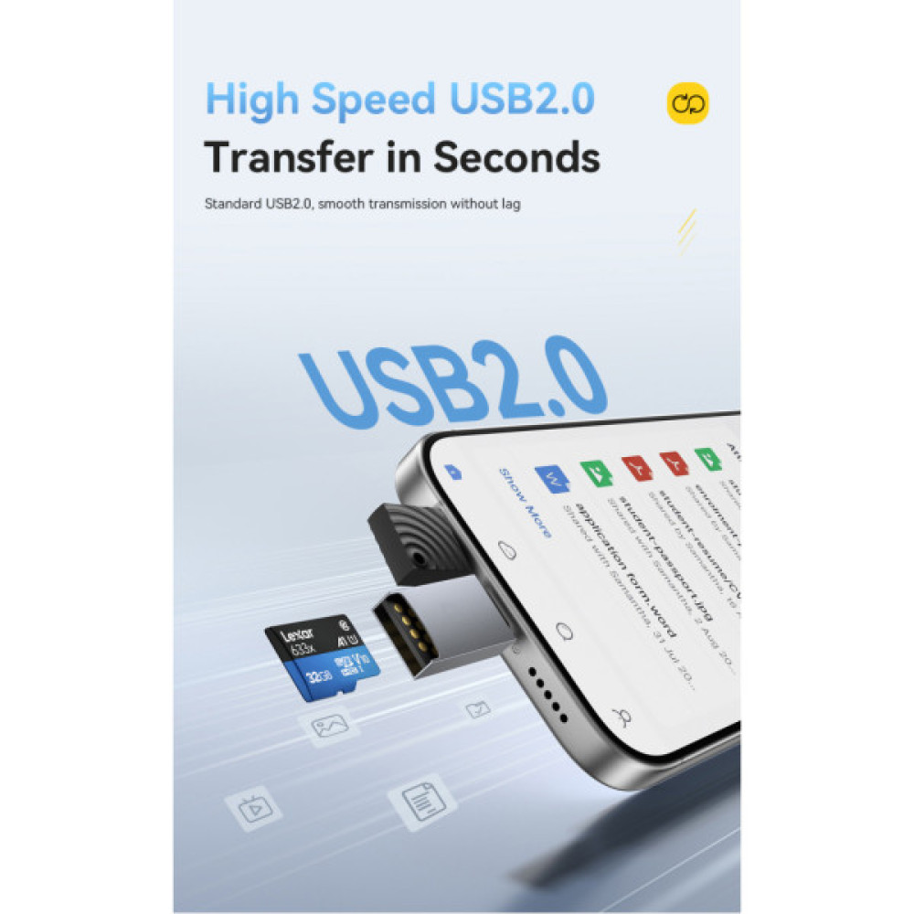 Зчитувач флеш-карт Essager USB-C + USB-A to Micro SD black (EDKTF-QW0G-P)