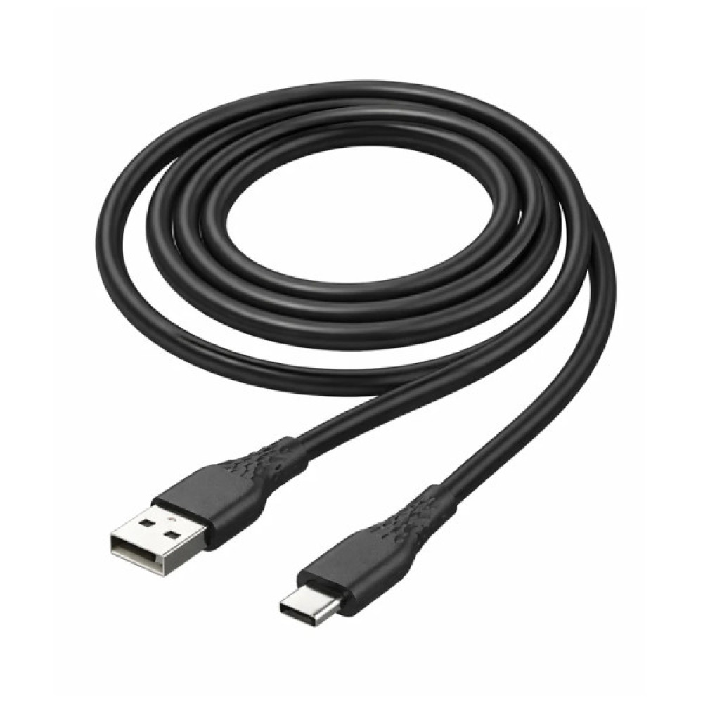 Дата кабель USB 2.0 AM to USB-C 1.0m 3A textured PVC black ColorWay (CW-CBUC094-BK)