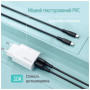 Дата кабель USB 2.0 AM to USB-C 1.0m 3A textured PVC black ColorWay (CW-CBUC094-BK)